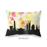 Riyadh Saudi Arabia geometric skyline - Pillow | Lumbar / Yellow - Geometric Skyline