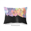 Roanoke Virginia geometric skyline - Pillow | Lumbar / RebeccaPurple - Geometric Skyline