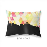 Roanoke Virginia geometric skyline - Pillow | Lumbar / Yellow - Geometric Skyline