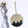 Rochester New York city skyline with vintage Rochester map - Ornament - City Map Skyline