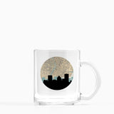Rochester New York city skyline with vintage Rochester map - Mug | Glass Mug - City Map Skyline