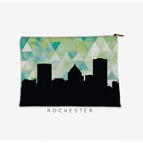 Rochester New York geometric skyline - 5x7 Unframed Print / Green - Geometric Skyline