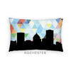 Rochester New York geometric skyline - Pillow | Lumbar / LightSkyBlue - Geometric Skyline