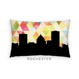 Rochester New York geometric skyline - Pillow | Lumbar / Yellow - Geometric Skyline