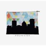Rochester New York geometric skyline - Pouch | Small / LightSkyBlue - Geometric Skyline