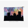 Rochester New York geometric skyline - Pouch | Small / RebeccaPurple - Geometric Skyline