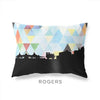 Rogers Arkansas geometric skyline - Pillow | Lumbar / LightSkyBlue - Geometric Skyline