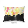 Rogers Arkansas geometric skyline - Pillow | Lumbar / Yellow - Geometric Skyline