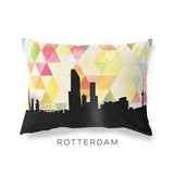 Rotterdam Netherlands geometric skyline - Pillow | Lumbar / Yellow - Geometric Skyline