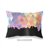 Salvador Brazil geometric skyline - Pillow | Lumbar / RebeccaPurple - Geometric Skyline
