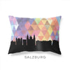 Salzburg Austria geometric skyline - Pillow | Lumbar / RebeccaPurple - Geometric Skyline