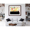 San Antonio Texas geometric skyline - 5x7 Unframed Print / Yellow - Geometric Skyline