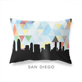 San Diego California geometric skyline - Pillow | Lumbar / LightSkyBlue - Geometric Skyline
