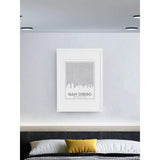 San Diego California skyline and map | Handshake - 5x7 Unframed Print / Silver - Road Map and Skyline