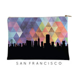 San Francisco California geometric skyline - Pouch | Small / RebeccaPurple - Geometric Skyline