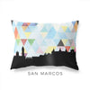 San Marcos Texas geometric skyline - Pillow | Lumbar / LightSkyBlue - Geometric Skyline