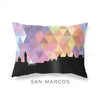 San Marcos Texas geometric skyline - Pillow | Lumbar / RebeccaPurple - Geometric Skyline