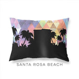 Santa Rosa Florida geometric skyline - Pillow | Lumbar / RebeccaPurple - Geometric Skyline