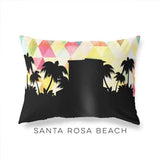 Santa Rosa Florida geometric skyline - Pillow | Lumbar / Yellow - Geometric Skyline