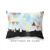 Santiago de Cuba Cuba geometric skyline - Pillow | Lumbar / LightSkyBlue - Geometric Skyline