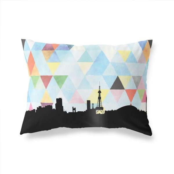 Sapporo Japan geometric skyline - Pillow | Lumbar / LightSkyBlue - Geometric Skyline