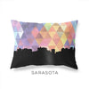 Sarasota Florida geometric skyline - Pillow | Lumbar / RebeccaPurple - Geometric Skyline