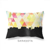 Sarasota Florida geometric skyline - Pillow | Lumbar / Yellow - Geometric Skyline