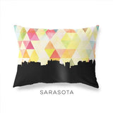 Sarasota Florida geometric skyline - Pillow | Lumbar / Yellow - Geometric Skyline