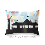 Saratoga Springs New York geometric skyline - Pillow | Lumbar / LightSkyBlue - Geometric Skyline