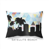 Satellite Beach Florida geometric skyline - Pillow | Lumbar / LightSkyBlue - Geometric Skyline