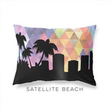 Satellite Beach Florida geometric skyline - Pillow | Lumbar / RebeccaPurple - Geometric Skyline