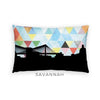 Savannah Georgia geometric skyline - Pillow | Lumbar / LightSkyBlue - Geometric Skyline