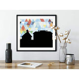 Scandia Missouri geometric skyline - 5x7 Unframed Print / LightSkyBlue - Geometric Skyline