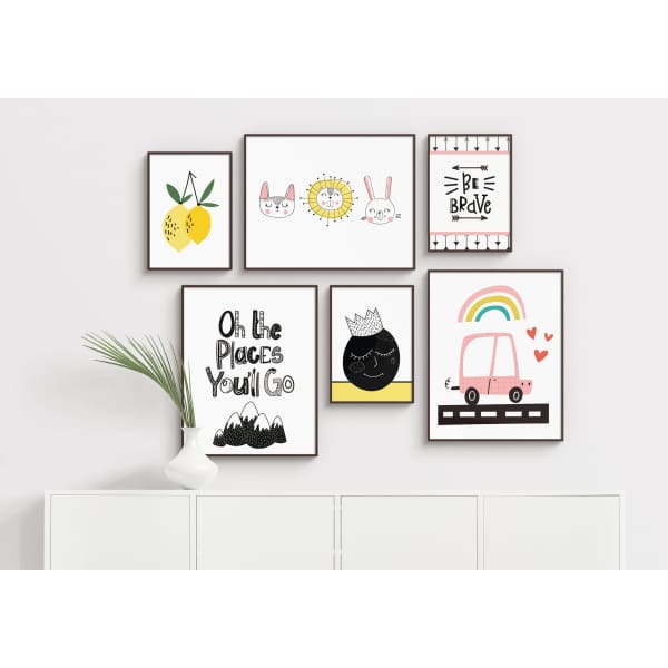 Scandinavian nursery gallery wall set - Gallery Walls