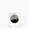 Seattle Washington city skyline with vintage Seattle map - Mug | Glass Mug - City Map Skyline