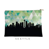 Seattle Washington geometric skyline - 5x7 Unframed Print / Green - Geometric Skyline
