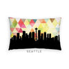 Seattle Washington geometric skyline - Pillow | Lumbar / Yellow - Geometric Skyline