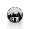 Seattle Washington skyline and city map design | in multiple colors - Coaster Set | Set of 2 / Black - City Map Skyline