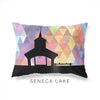 Seneca Lake New York geometric skyline - Pillow | Lumbar / RebeccaPurple - Geometric Skyline