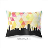 Sharjah United Arab Emirates geometric skyline - Pillow | Lumbar / Yellow - Geometric Skyline