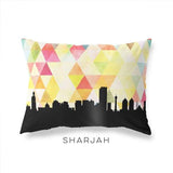 Sharjah United Arab Emirates geometric skyline - Pillow | Lumbar / Yellow - Geometric Skyline