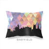 Sheffield England geometric skyline - Pillow | Lumbar / RebeccaPurple - Geometric Skyline