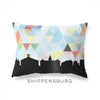 Shippensburg Pennsylvania geometric skyline - Pillow | Lumbar / LightSkyBlue - Geometric Skyline