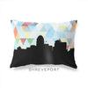 Shreveport Louisiana geometric skyline - Pillow | Lumbar / LightSkyBlue - Geometric Skyline