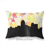 Shreveport Louisiana geometric skyline - Pillow | Lumbar / Yellow - Geometric Skyline