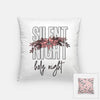 Silent Night modern retro Christmas - Pillow | Square / Pink - Modern Retro Christmas