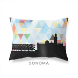 Sonoma California geometric skyline - Pillow | Lumbar / LightSkyBlue - Geometric Skyline