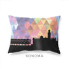 Sonoma California geometric skyline - Pillow | Lumbar / RebeccaPurple - Geometric Skyline