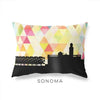 Sonoma California geometric skyline - Pillow | Lumbar / Yellow - Geometric Skyline