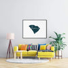 South Carolina ’home’ state silhouette - 5x7 Unframed Print / DarkSlateGray - Home Silhouette